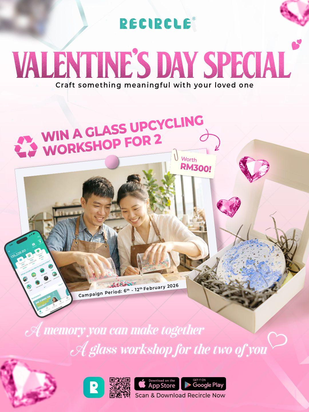 Valentine's glass upcycling giveaway