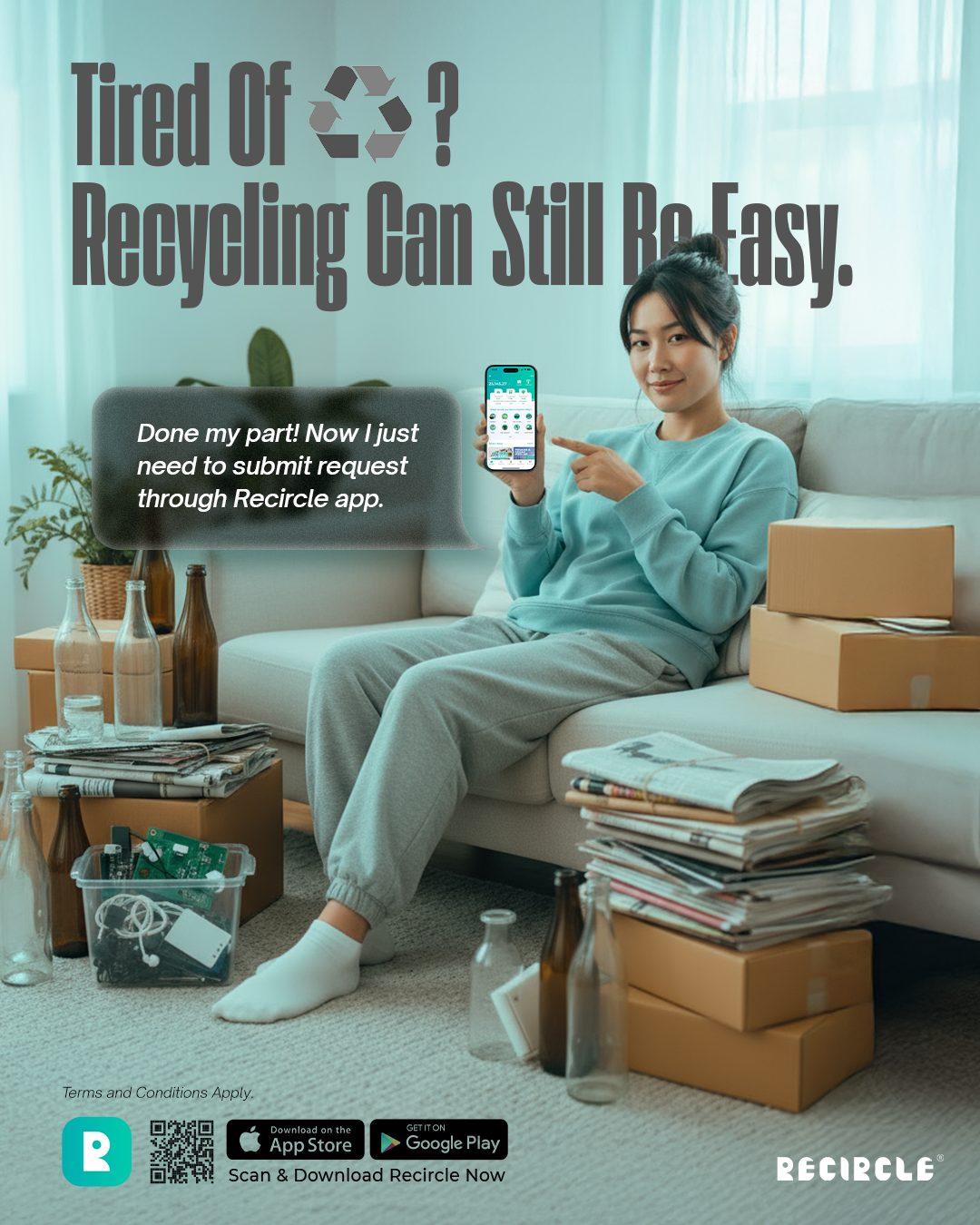 Tired recycling can still be easy